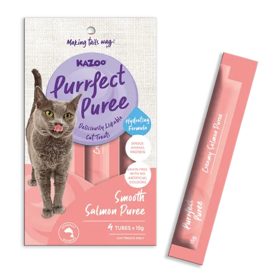 Kazoo Purrfect Puree Salmon 4pk 15g 15g 4pk