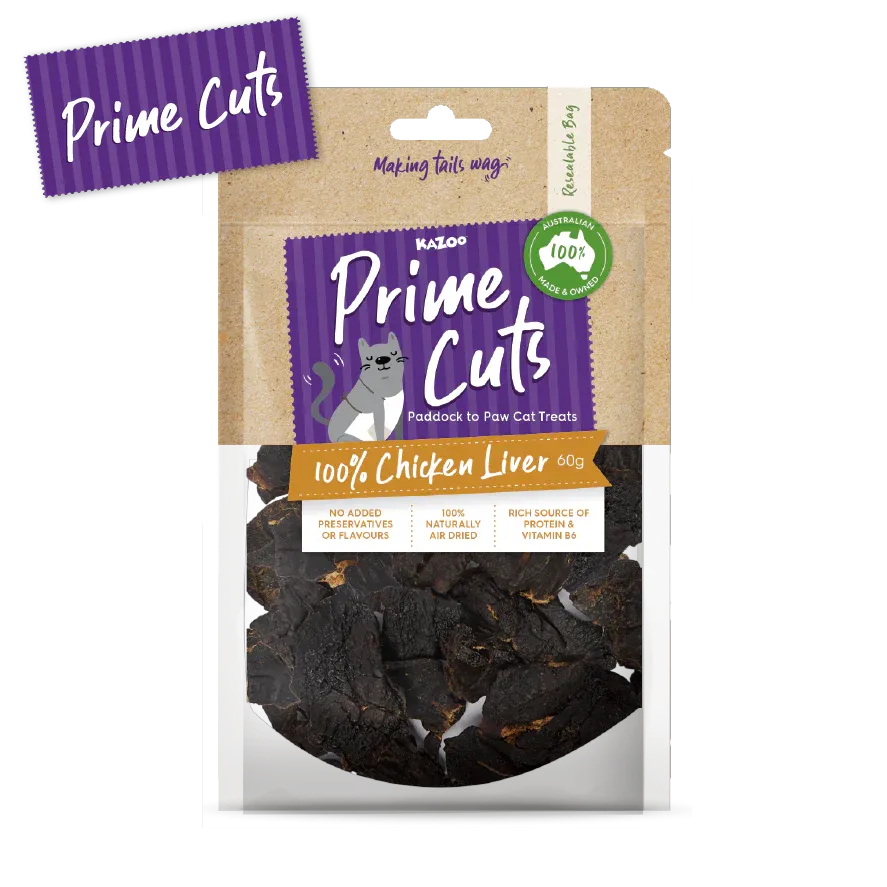Kazoo Prime Cuts Cats Chicken Liver 60g 13.5 x 20 x 4cm