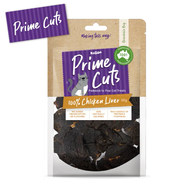Kazoo Prime Cuts Cats Chicken Liver 60g 13.5 x 20 x 4cm