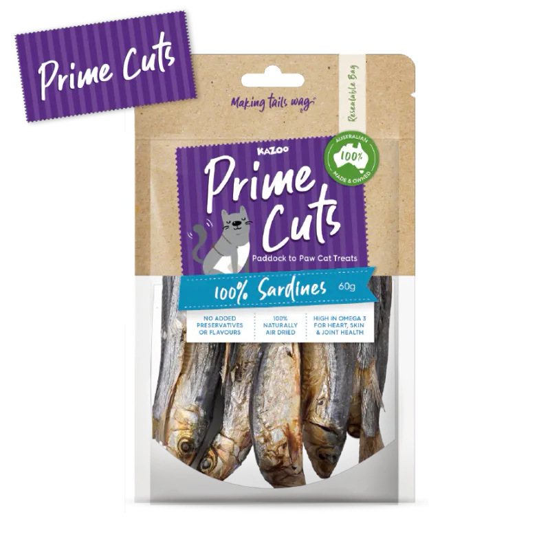 Kazoo Prime Cuts Cats Sardines 60g 13.5 x 20 x 4cm