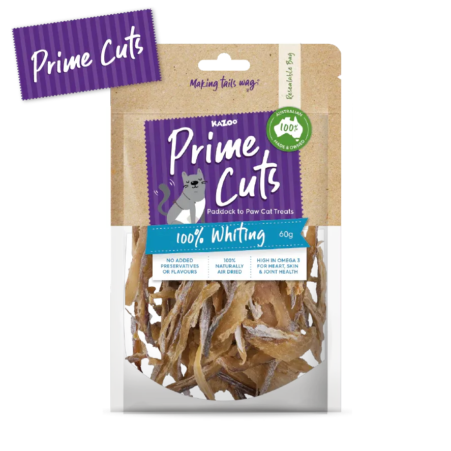 Kazoo Prime Cuts Cats Whiting 60g  13.5 x 20 x 4cm