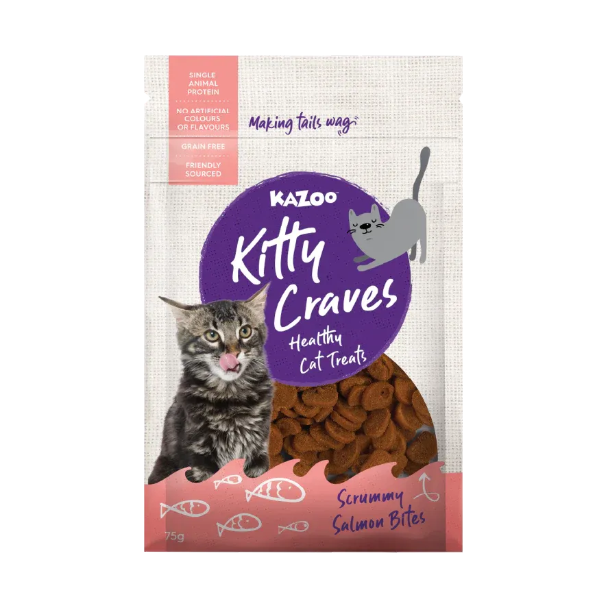 Kazoo Kitty Craves Salmon Bites 75g 75g