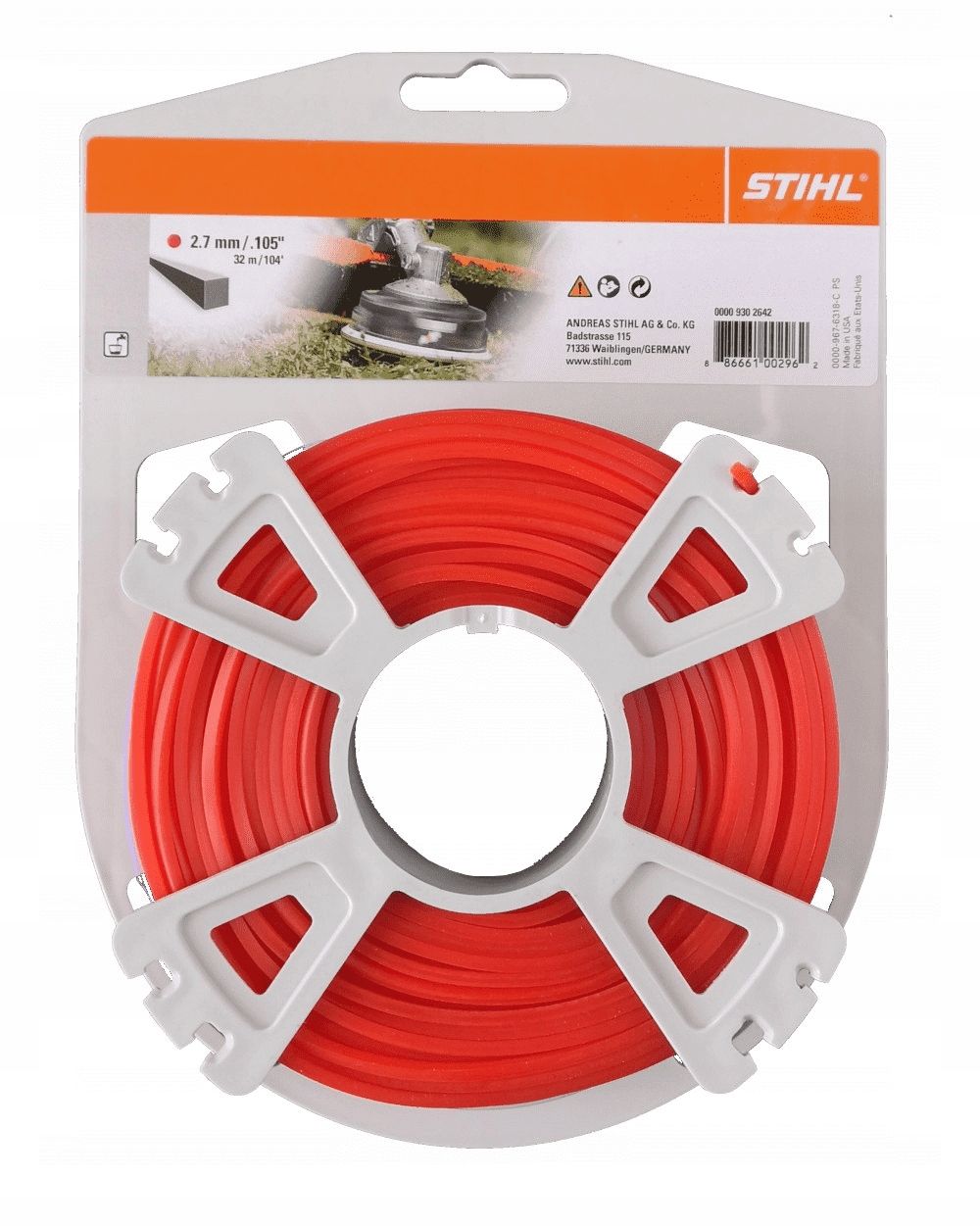 Stihl Trimmer Line 2.7mmx32m Red