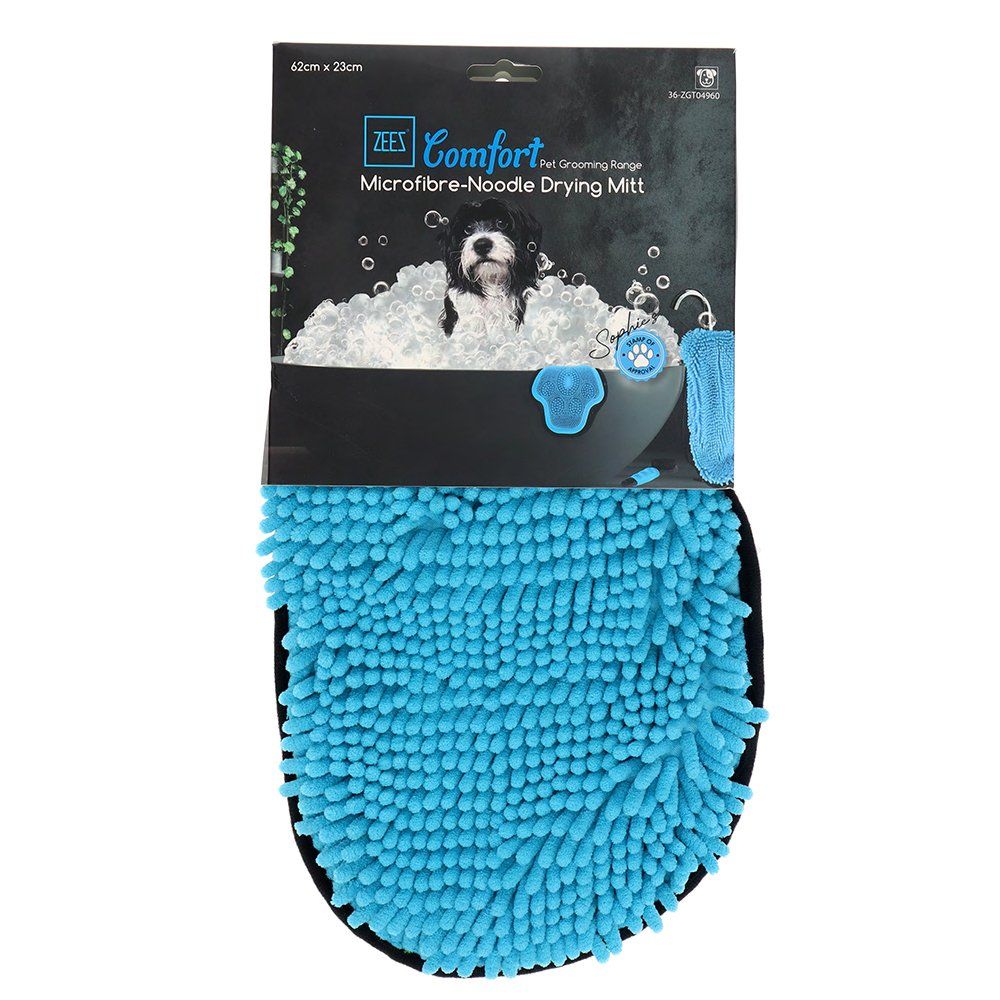 Zeez Comfort Microfibre-Noodle Drying Mitt 62x23cm