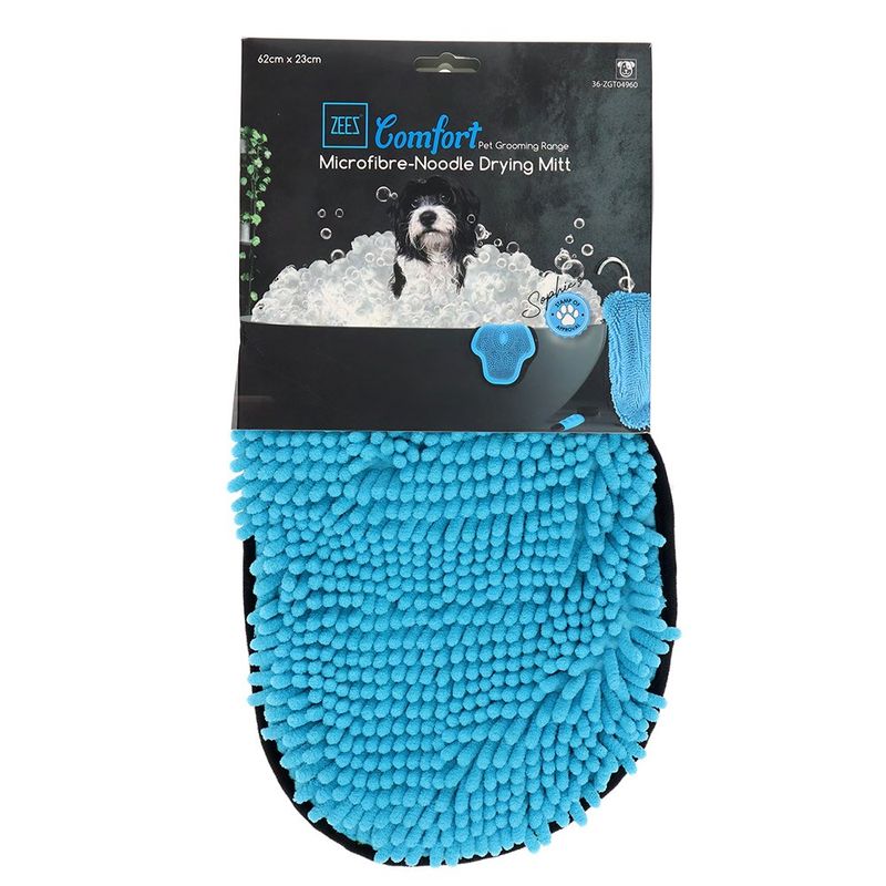 Zeez Comfort Microfibre-Noodle Drying Mitt 62x23cm