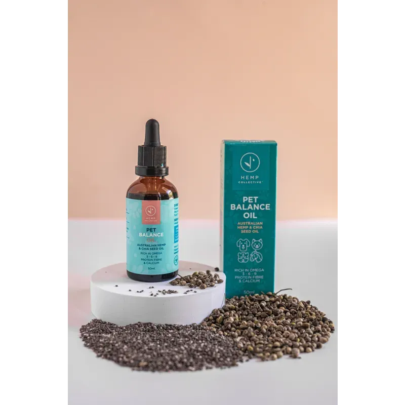 HEMP COLLECTIVE PET BALANCE OIL - HEMP CHIA SEED OIL 50ML