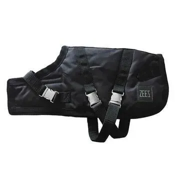 ZEEZ SUPREME DOG COAT Size 20 (51cm) Oilskin/ Black