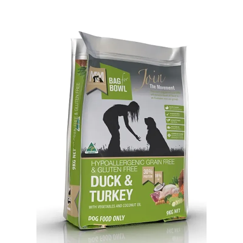 MFM DOG DUCK &amp; TURKEY GRAIN &amp; GLUTEN FREE GREEN 9KG