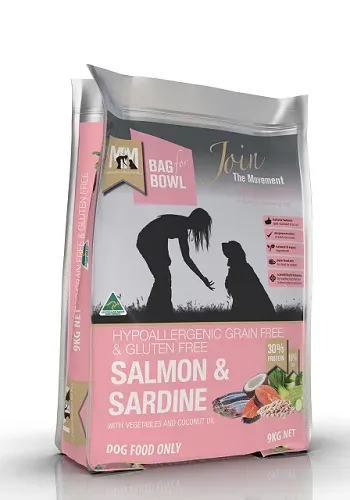 MFM DOG SALMON &amp; SARDINE GRAIN &amp; GLUTEN FREE PINK 9KG