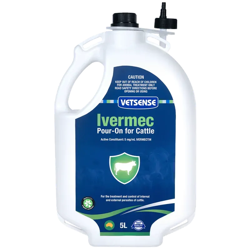 VETSENSE IVERMEC POUR-ON FOR CATTLE 5L