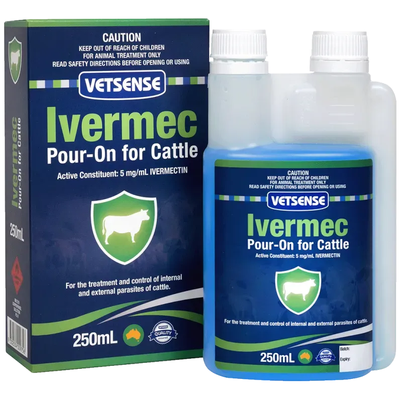 VETSENSE IVERMEC POUR-ON FOR CATTLE 250ML