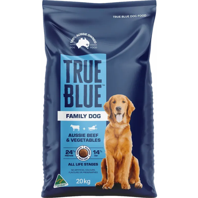 TRUE BLUE FAMILY DOG AUSSIE BEEF &amp; VEG 20KG