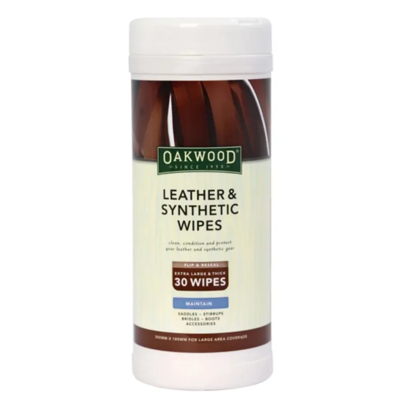 OAKWOOD Leather &amp; Synthetic Wipes x 30
