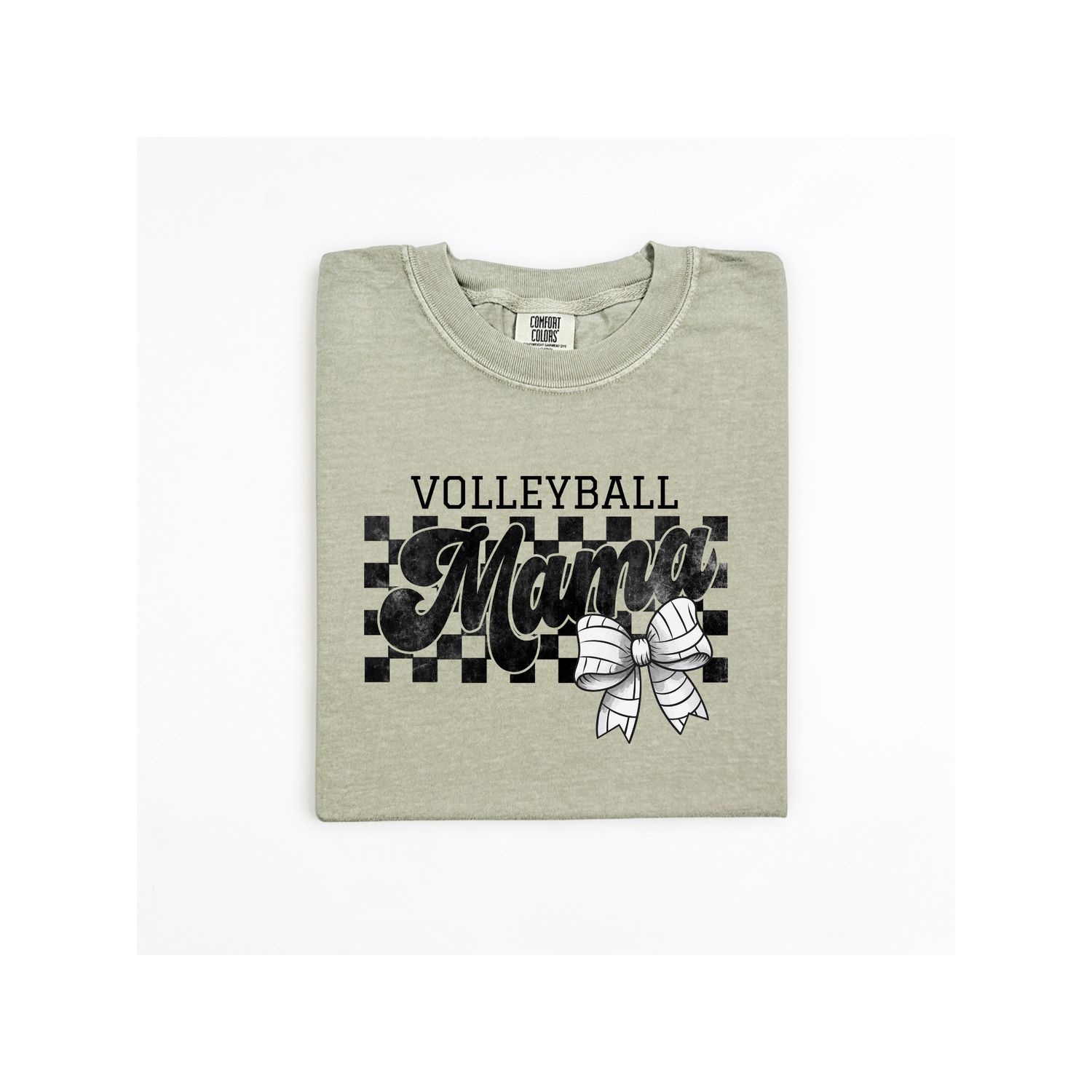 Checkered Volleyball Mama - Tee | Crew Sweatshirt | Hoodie