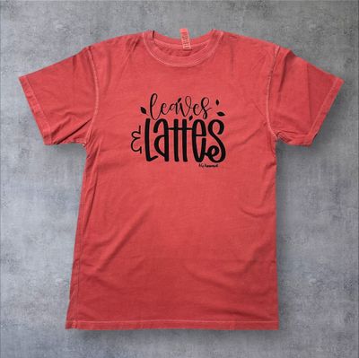 Leaves &amp; Lattes Dyed T-shirts (Adult Small)