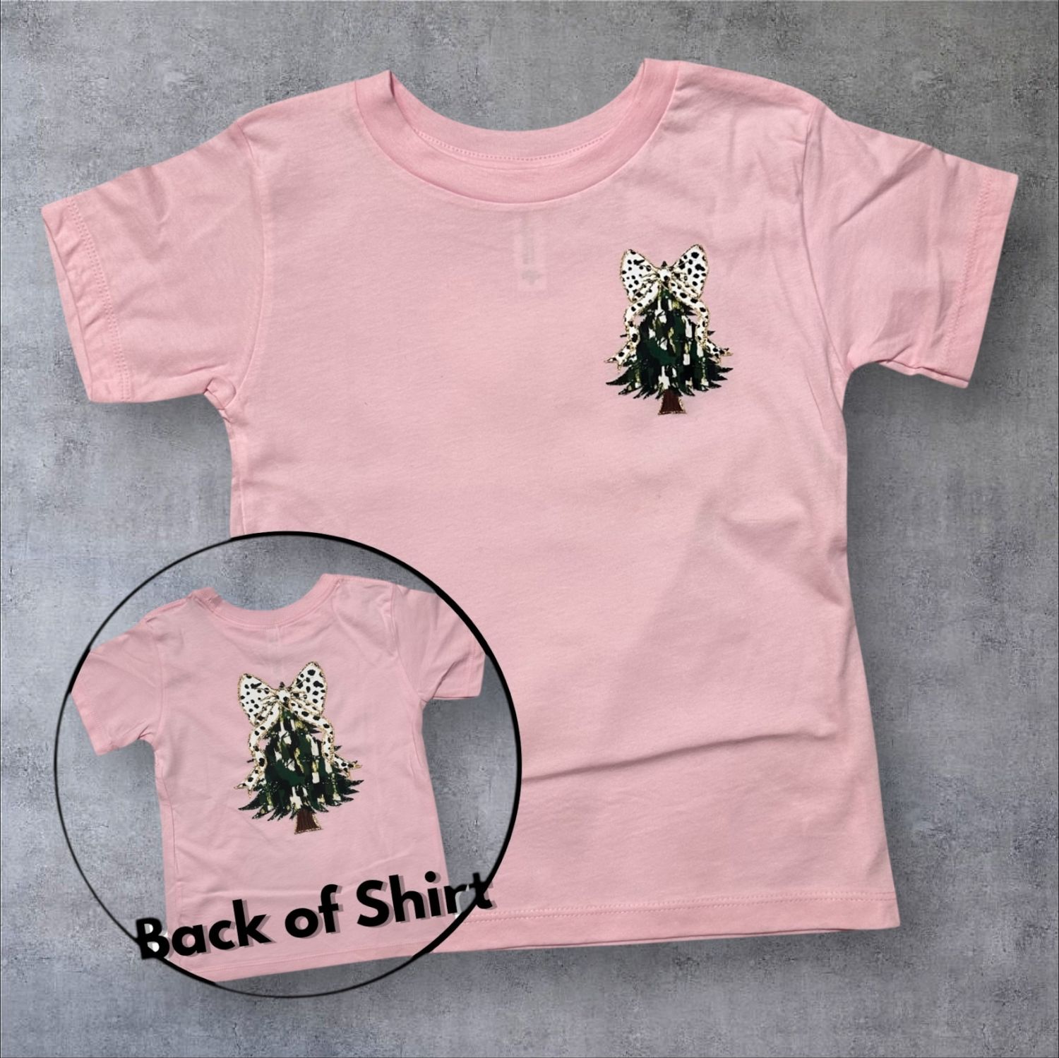 Christmas Tree Bow Toddler T-Shirt (5T)