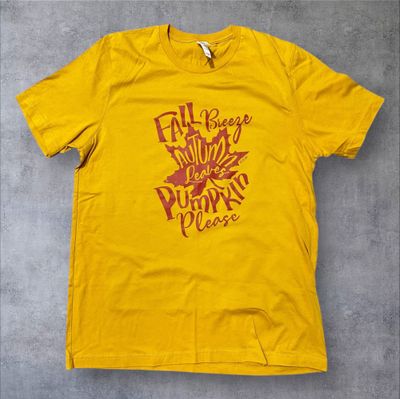 Fall Breeze Autumn Leaves Pumpkin Please Softstyle Adult T-Shirt