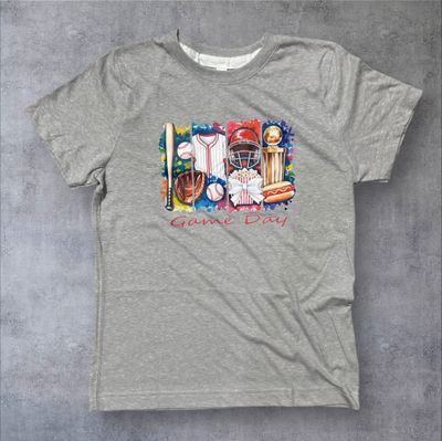 Baseball Game Day Youth T-Shirt (Youth Medium)