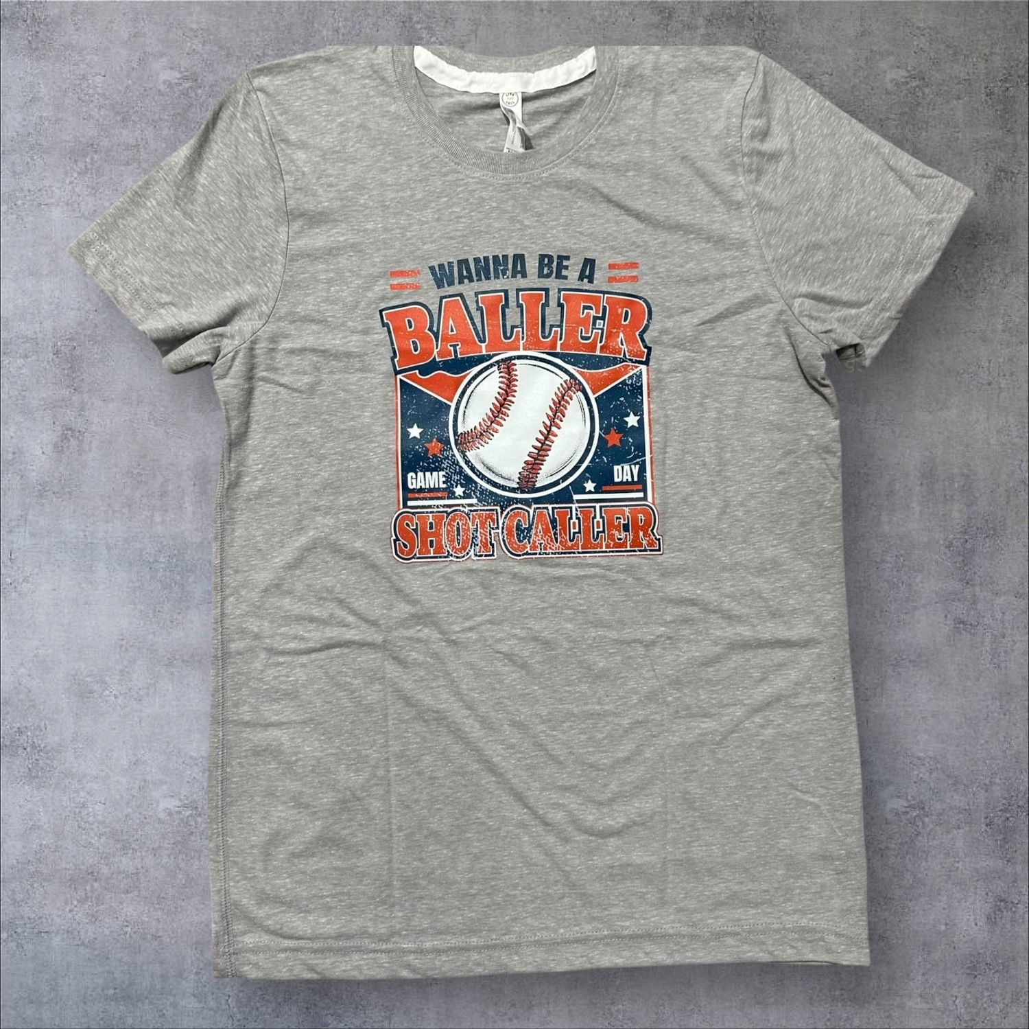 Wanna Be a Baller Shot Caller Youth T-Shirt (Youth X-Large)