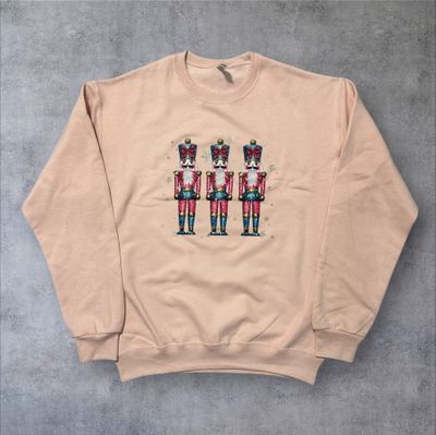 Christmas Nutcrackers Crewneck Sweatshirts (Adult Medium)