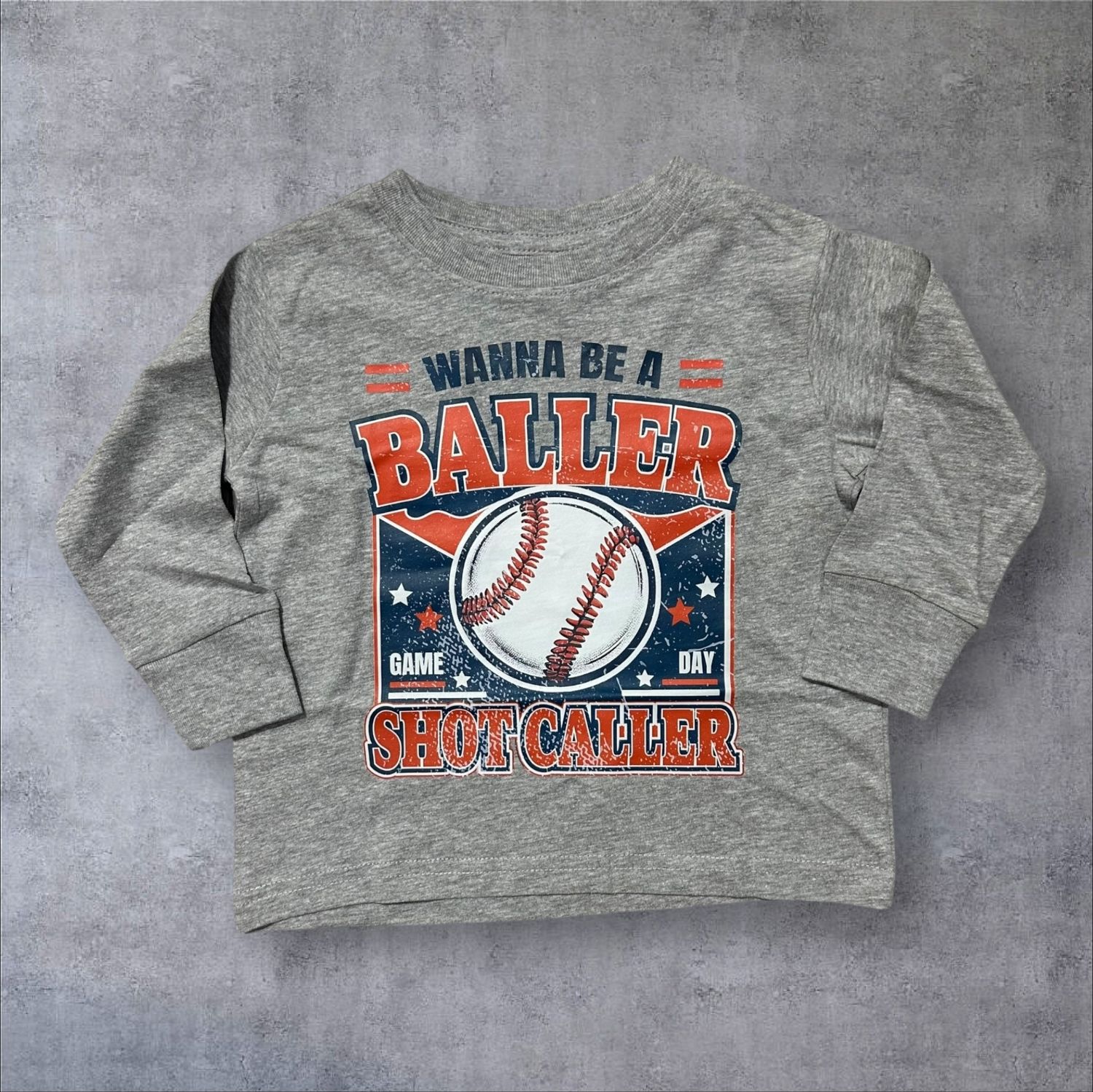 Wanna Be a Baller Shot Caller Toddler Long-sleeve T-Shirt (2T)