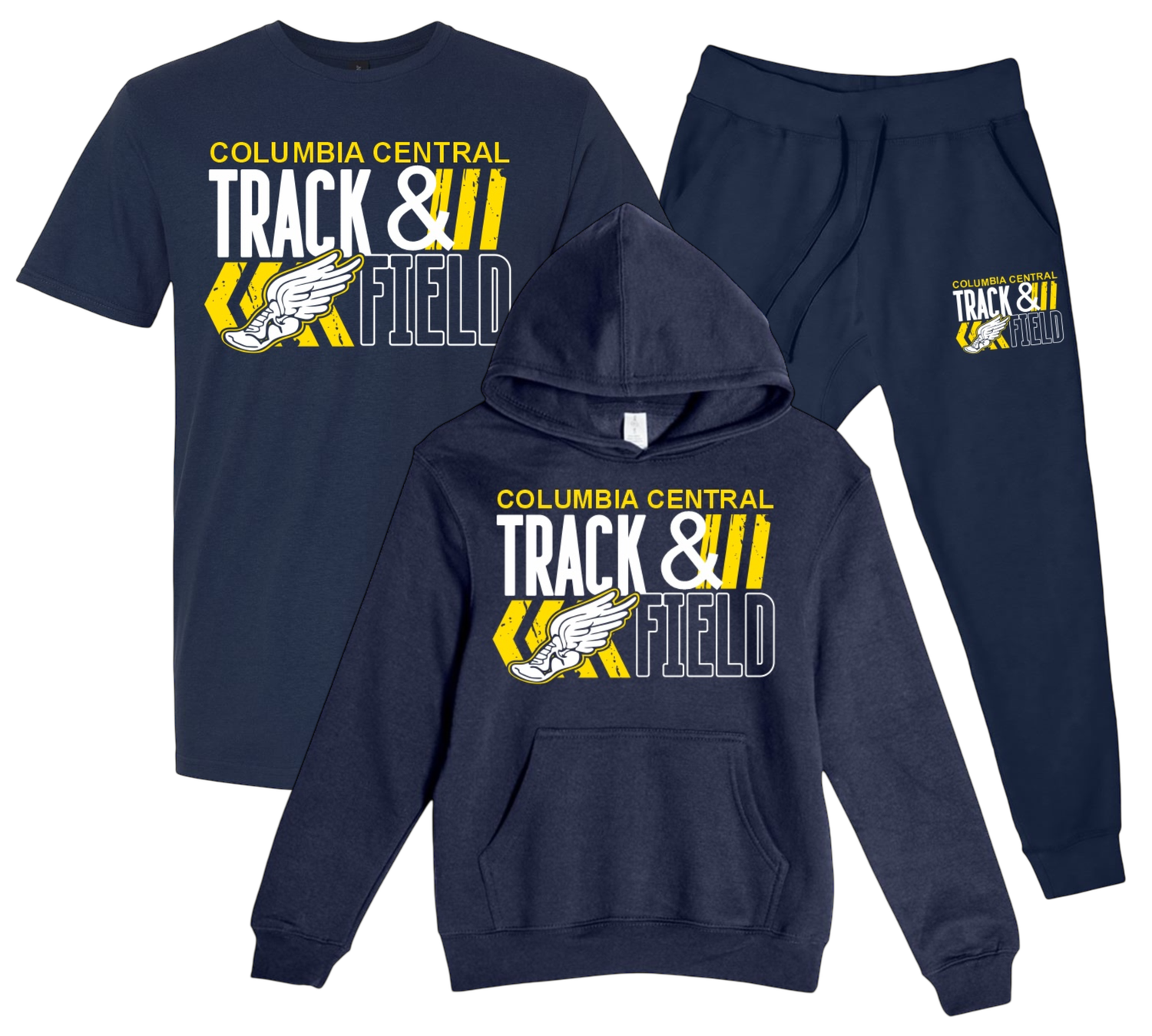 BUNDLE (Hoodie, T-Shirt, Joggers)- 2026 CC Track &amp; Field (Youth &amp; Unisex Adult)