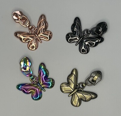 Butterfly #5 Nylon Coil Zipper Pulls (5-Pack)