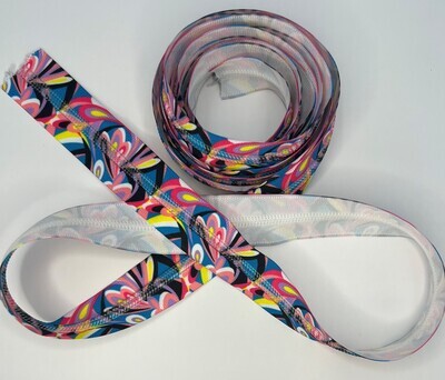Colorful Abstract #5 Nylon Zipper Tape Sold by the Yard