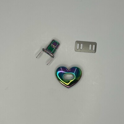 Twist Lock Heart Shape Rainbow (1-Pack)