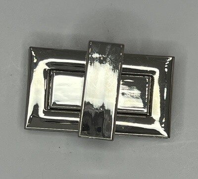 Twist Lock Rectangle Shape Silver 1.25"/32 mm (1-Pack)