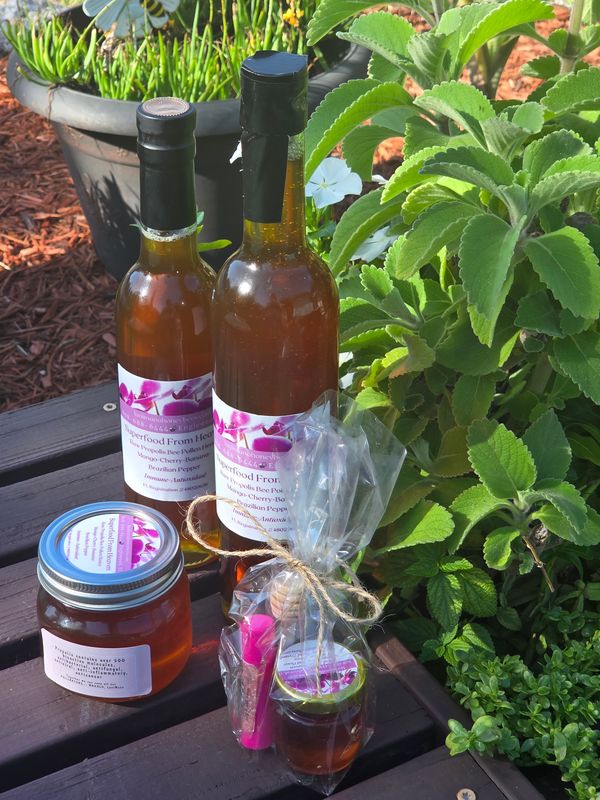 Raw Organic Unfiltered Propolis Bee Pollen Honey "Liquid Gold"