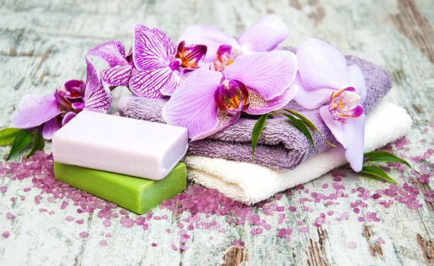 4.5oz African Violet Infused Soap Bar /  Jasmine Lime Soap Bar Scrub
