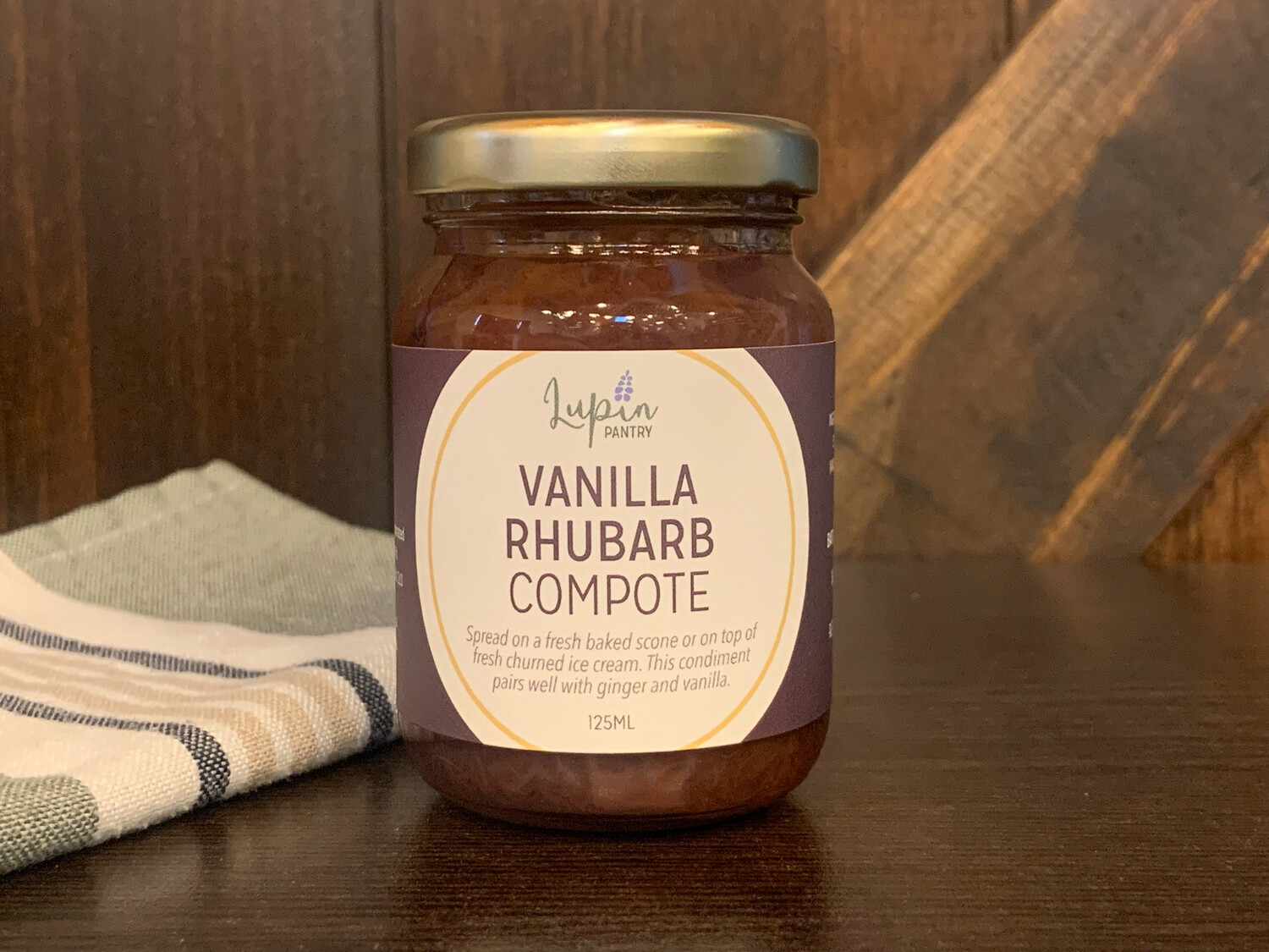 Vanilla Rhubarb Compote 125ml
