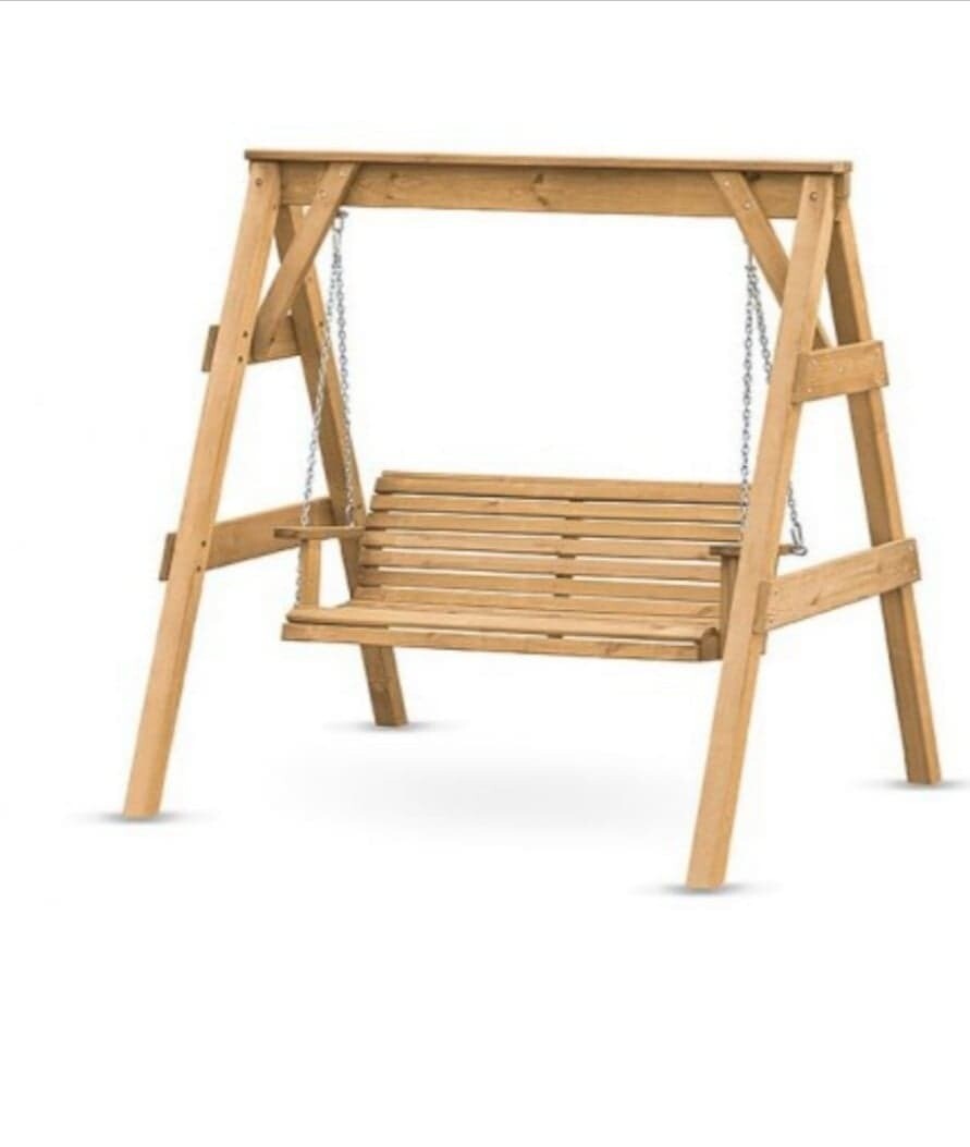 Wooden Garden Swing Bench seat & Frame 174cm x 183cm x 220cm