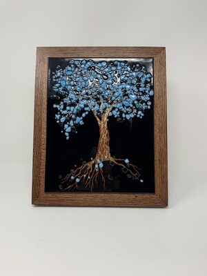 Teal Blue Oak Tree