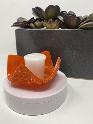 Candle Holder/Trinket Dish (Orange)