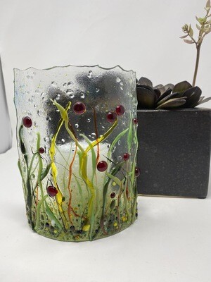 Candle Curve Red Meadow Flowers