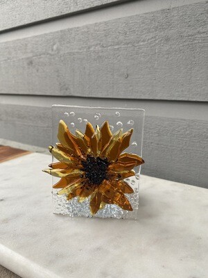 Artisan Tea Light Amber Sunflower