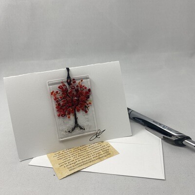 Art Card - Red Leaf Tree