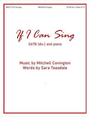 If I Can Sung/ SATB (div.) with piano