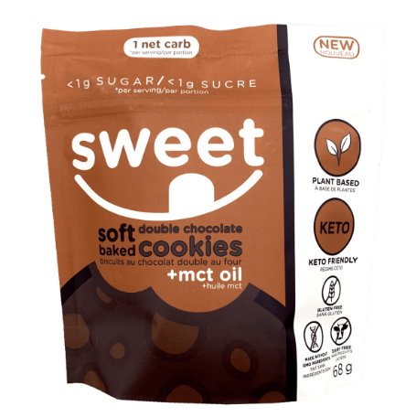 Galletas de chocolate doble suave de Sweet Nutrition, 6 galletas