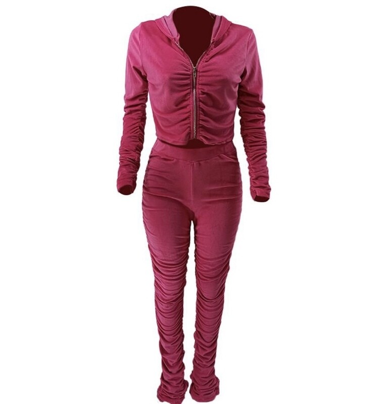 &quot;Ruched &amp; Stacked&quot; tracksuit