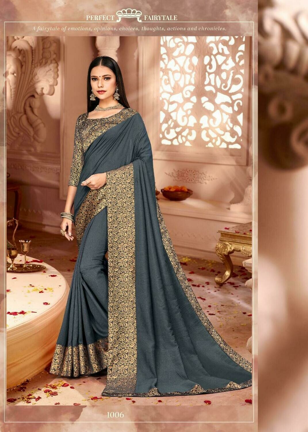 Pure Vichitra Silk Designer Saree