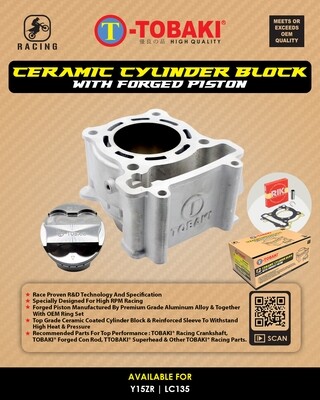 TOBAKI RACING CERAMIC BLOCK SETS Y15ZR | MX KING | EXCITER150 | SNIPER150