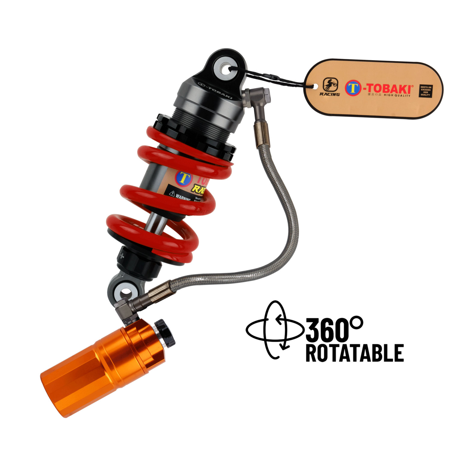 TOBAKI RACING GAS MONOSHOCK Y16ZR/Y15ZR/LC135 (ROTATABLE 360°)(GOLD TANK)