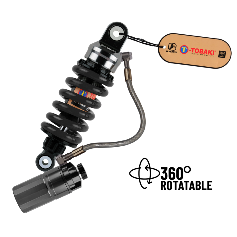 TOBAKI RACING GAS MONOSHOCK RS150R (ROTATABLE 360°)(GREY TANK)