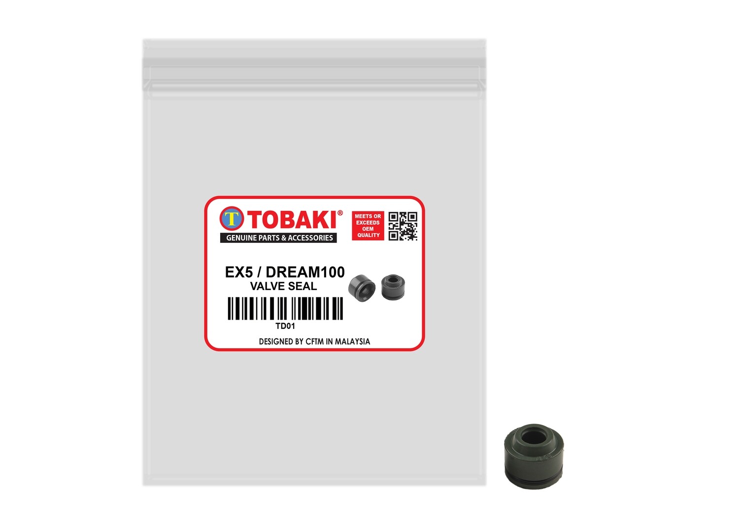 TOBAKI VALVE SEAL STANDARD, MODEL: EX5/EX5 DREAM(SINGLE SPRING)