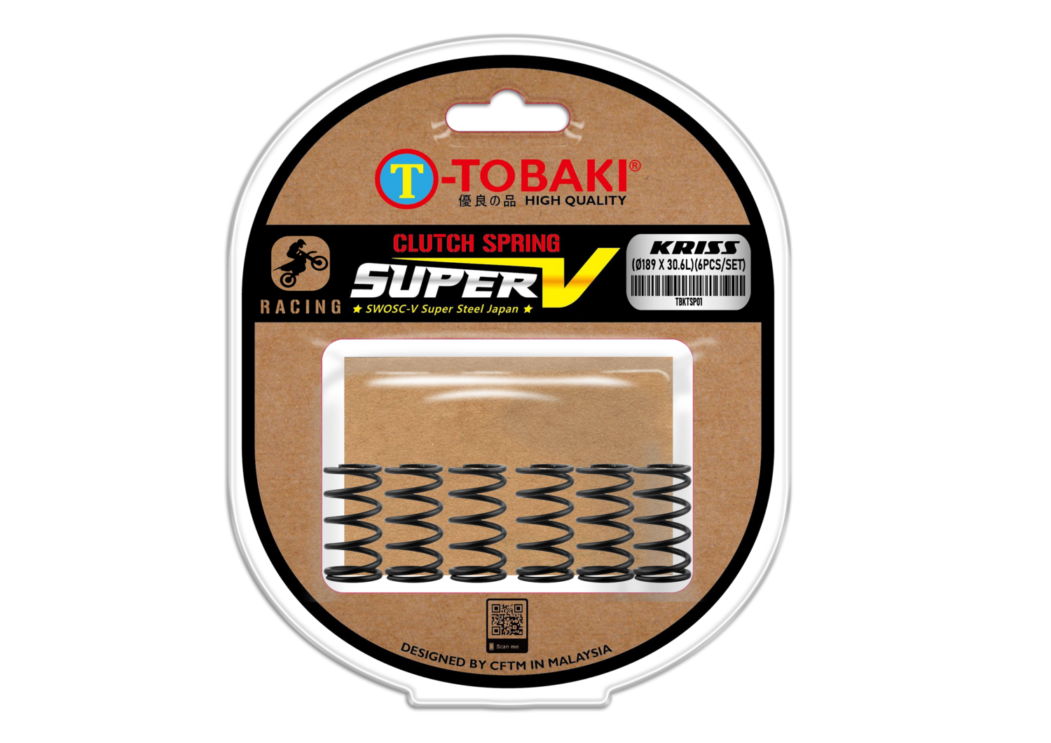 TOBAKI RACING CLUTCH SPRING SWOSC-V, MODEL: KRISS (2.0x31.2L)