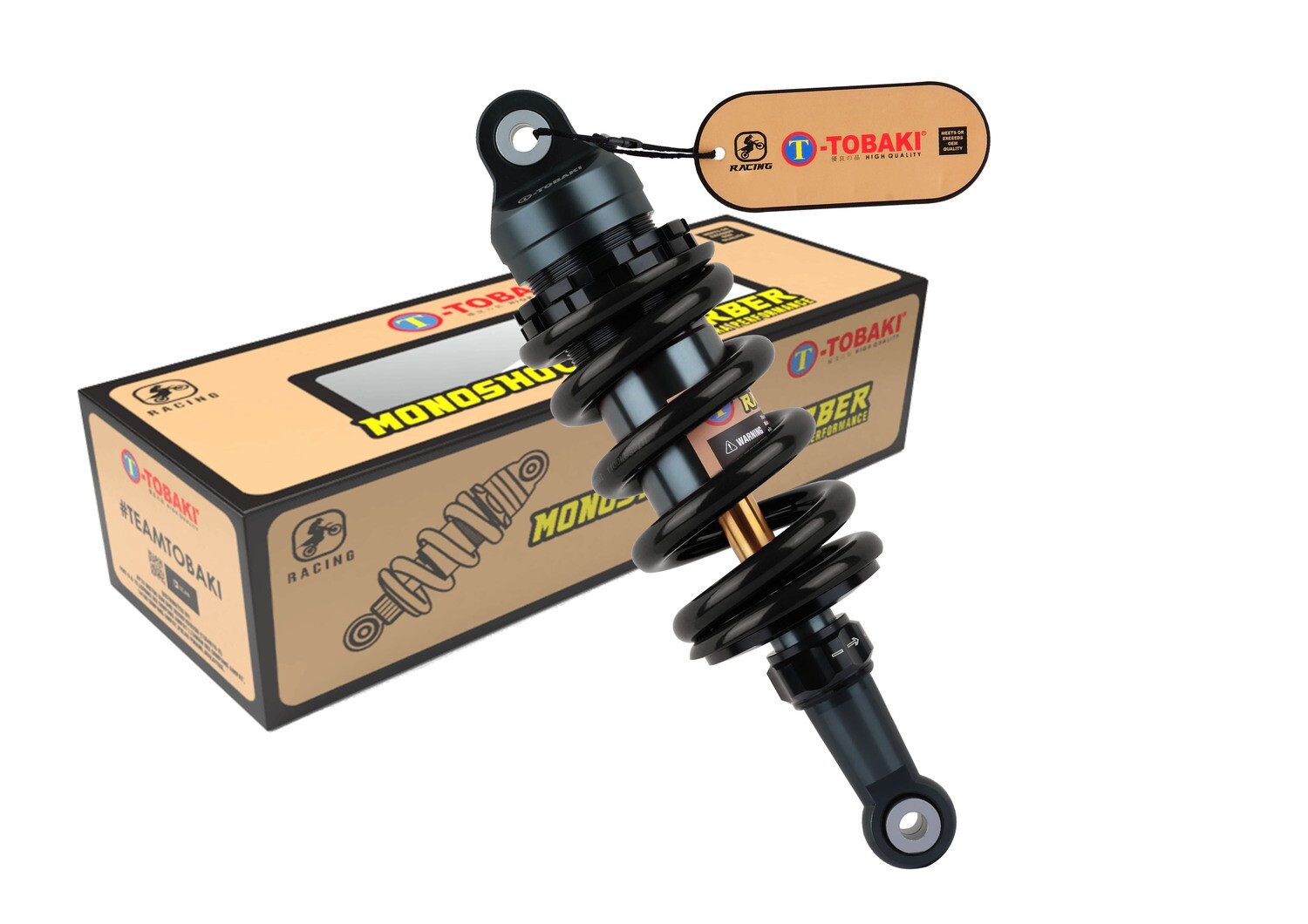 TOBAKI RACING MONOSHOCK | RAIDER150 FI | 285MM, COLOUR: PREMIUM BLACK