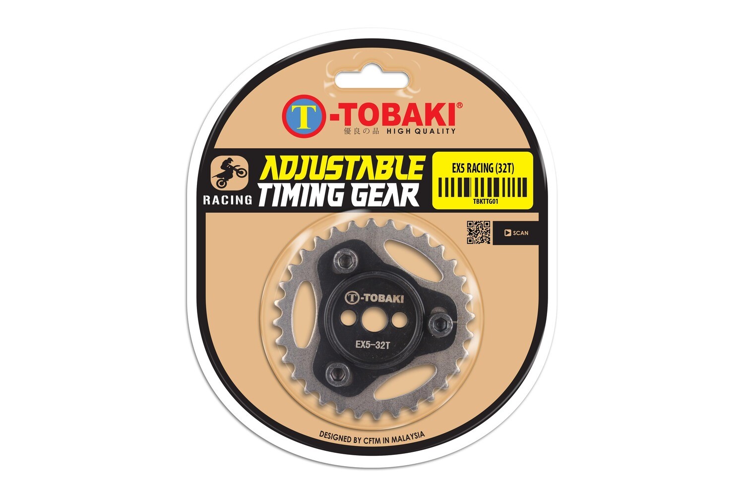 TOBAKI RACING ADJUSTABLE TIMING GEAR, MODEL: EX5 DREAM (32T)